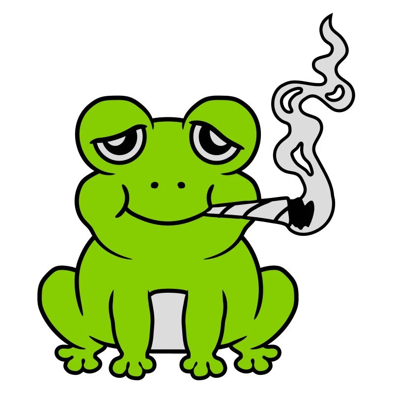 Stoned Weed Joint Frog
