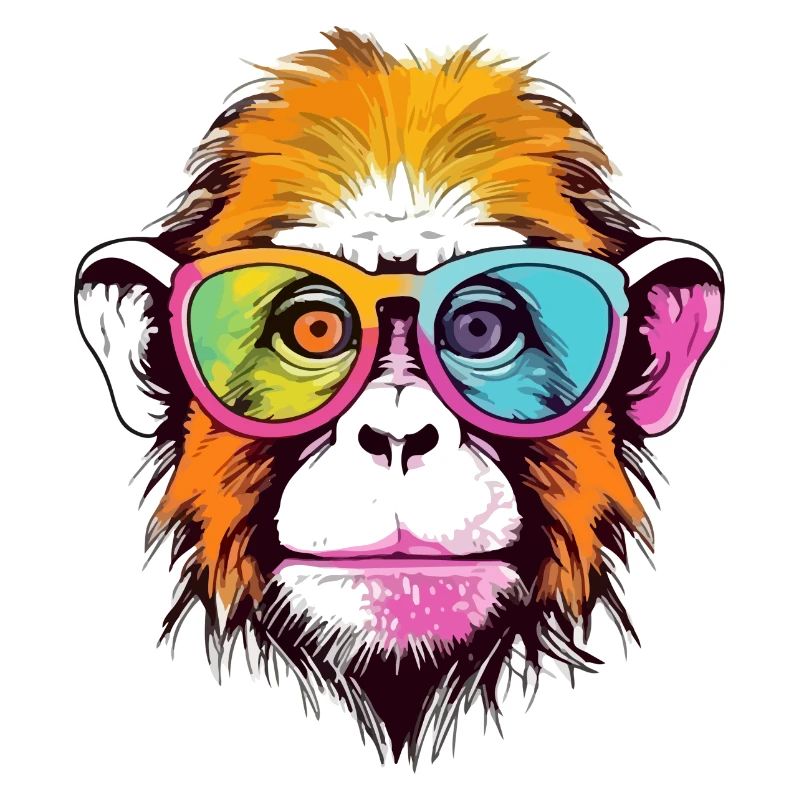 Elvi the bespectacled monkey