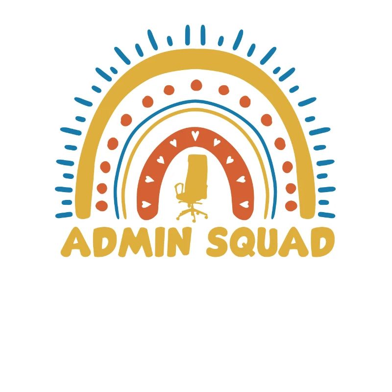 Admin Squad Boho Rainbow Outfit Administrativ