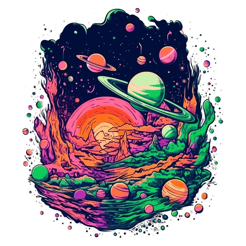 Mysterious solar system with planets