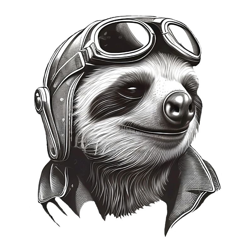 Faultier cool mit Fliegerbrille
