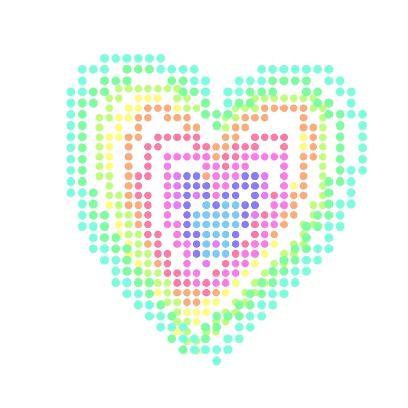 Herz, 3d, Computerherz, regenbogen, bunt