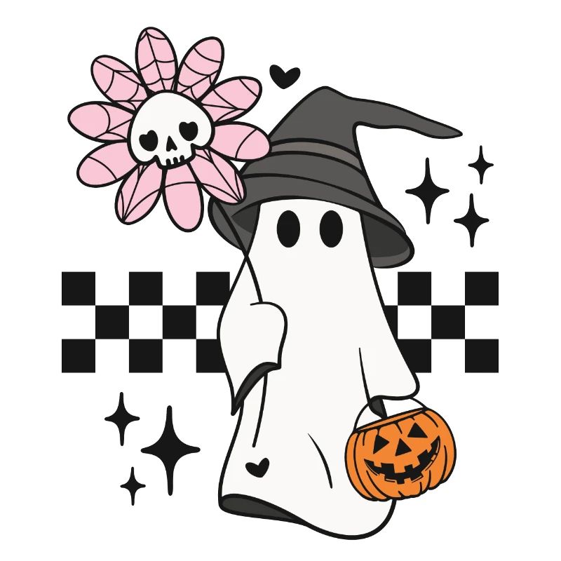 Halloween Geist Kürbis Süßes oder Saures