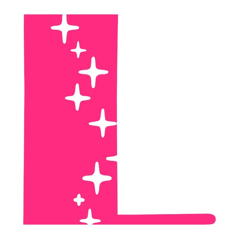 Letter L Glitter