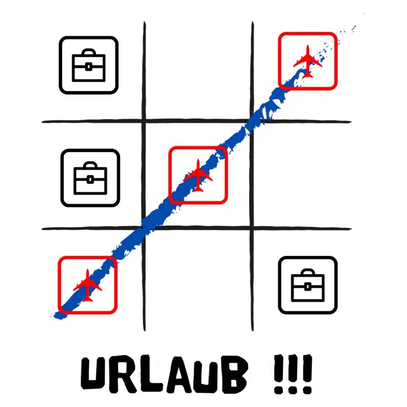 Tik tak to oder Käsekästchen, Urlaub oder Arbeit