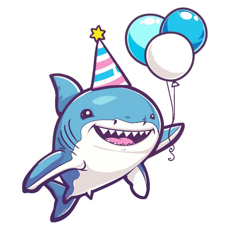 Bande dessinée d’anniversaire de requin