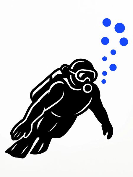 Taucher Silhouette