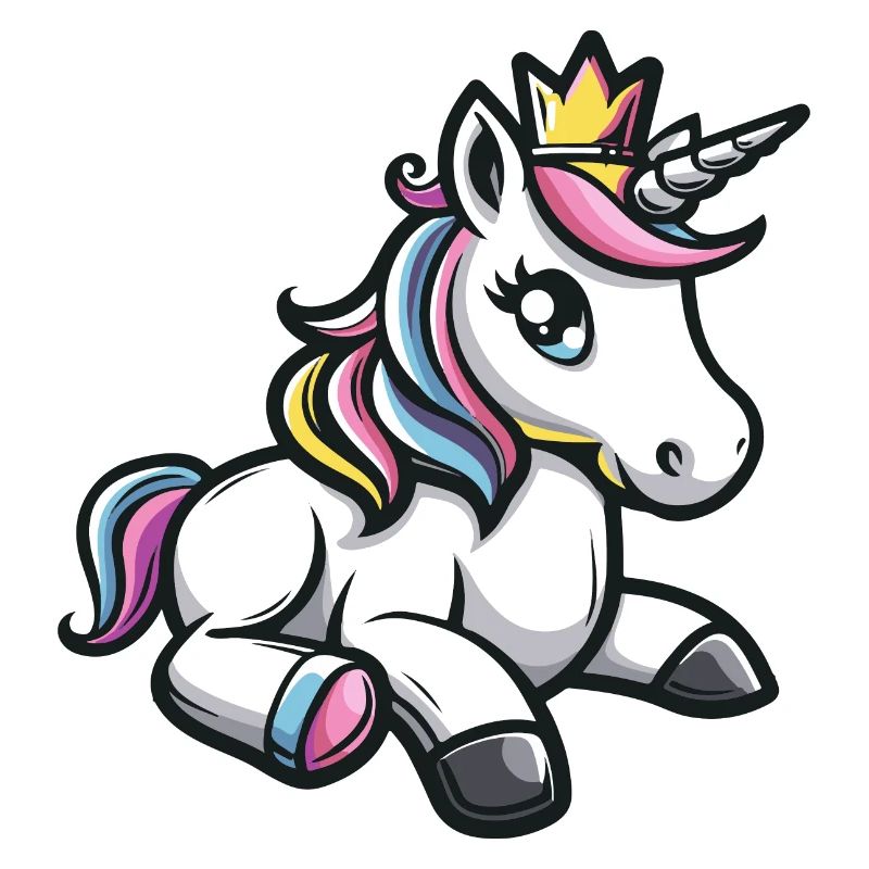 Einhorn Comic Krone
