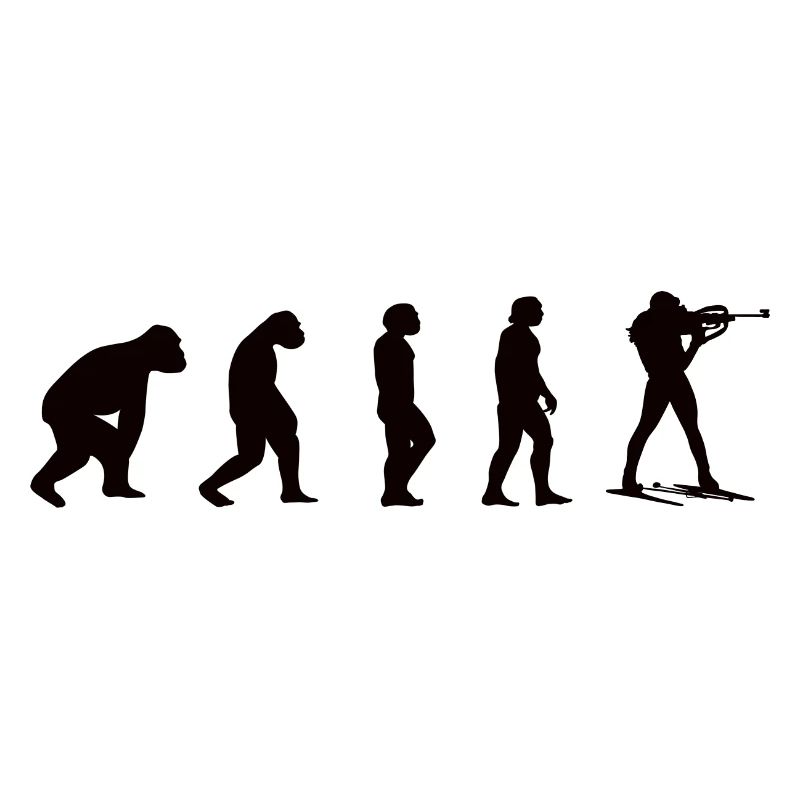 Biathlet Biathlon Geschenk Evolution Wintersport