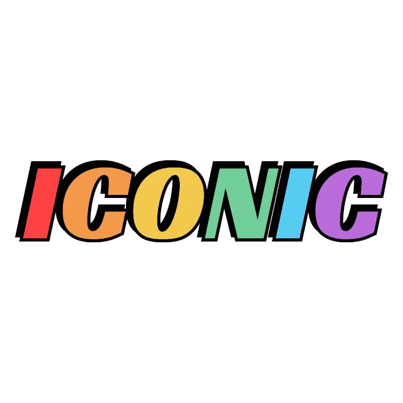 Iconic - Rainbow Text LGBT Pride
