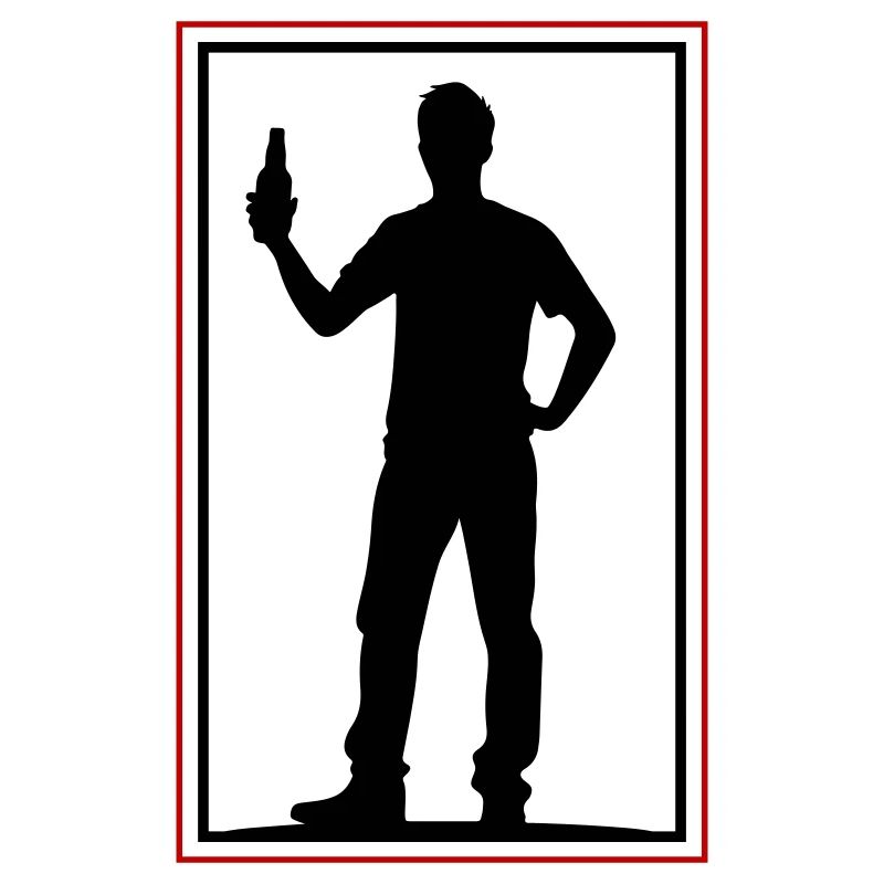 Drinking Bier Silhouette