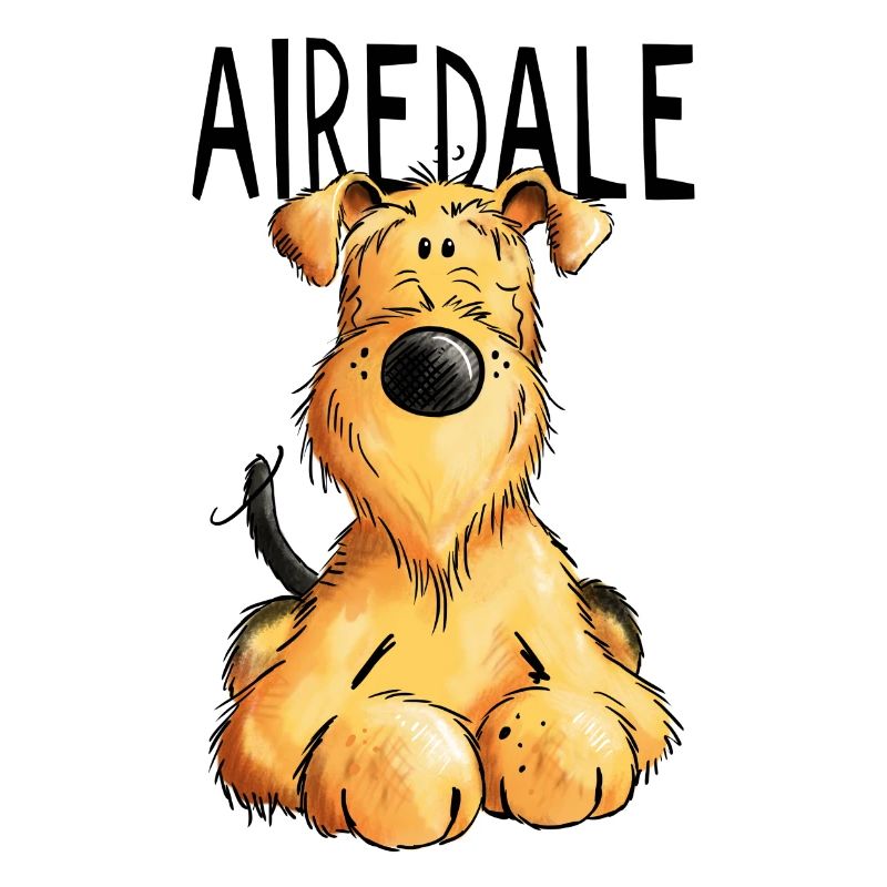 Witziger Airedale Terrier - Hund - Geschenk
