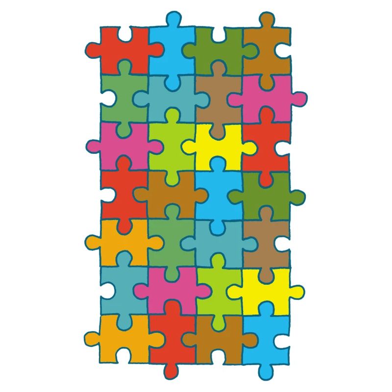 Puzzle multicolore