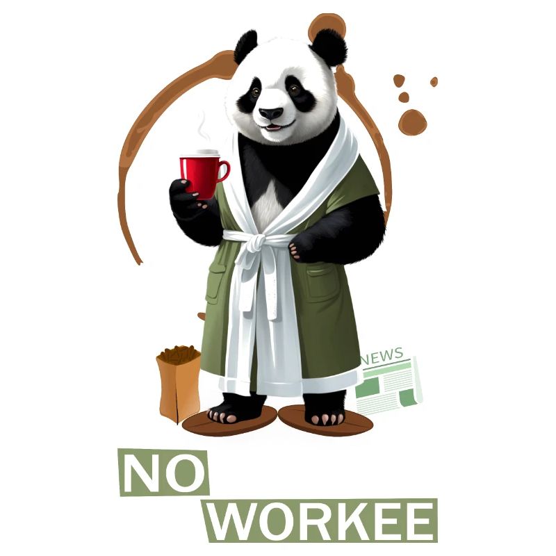 Panda in bathrobe
