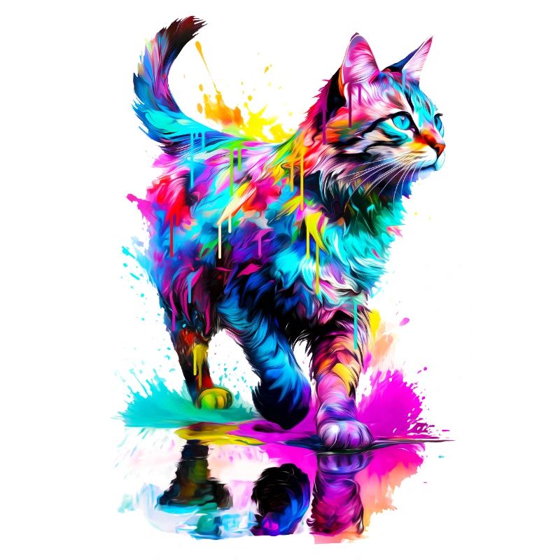 Bemalte getigerte Katze