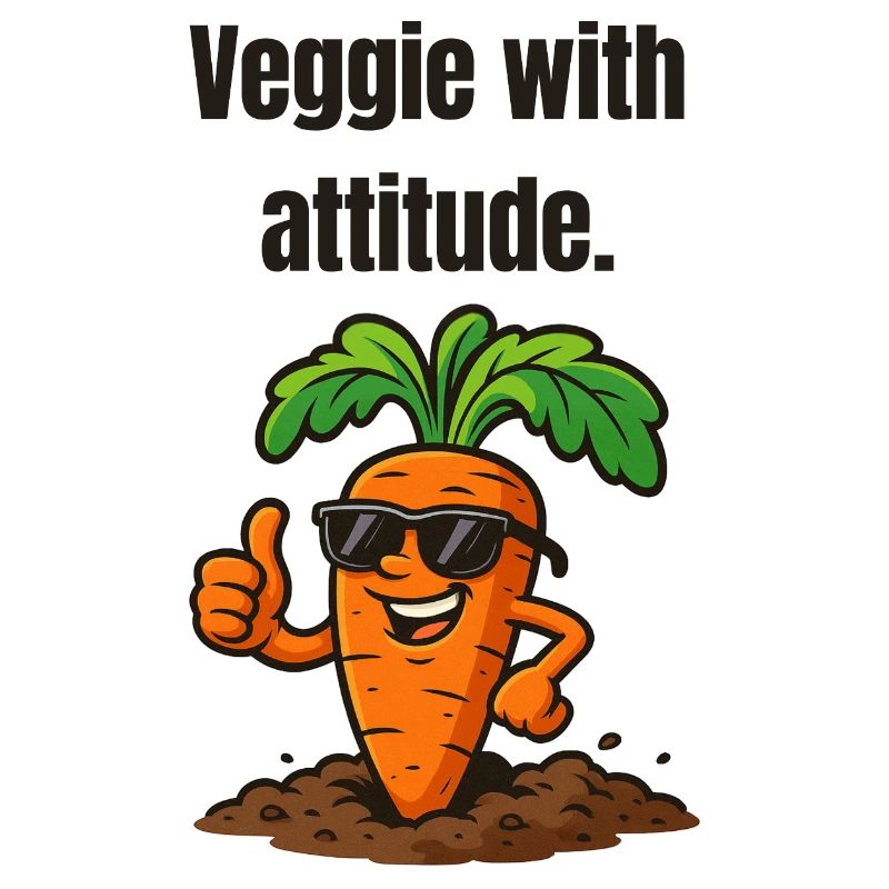 Karotte mit Attitüde veggie