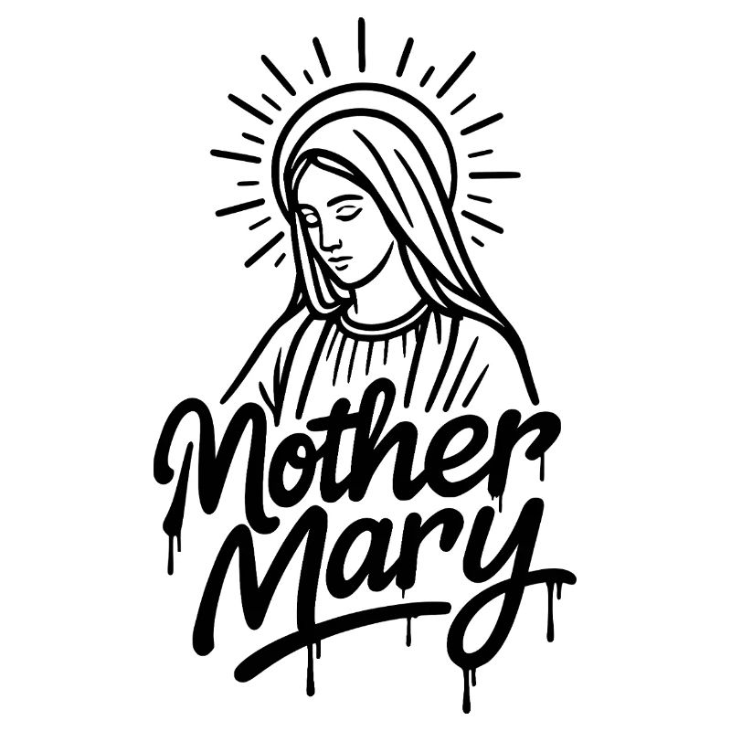 Mutter Maria Urban Graffiti Linienkunst