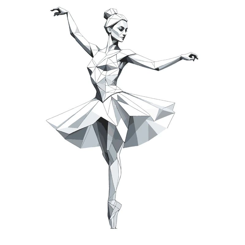 Low Poly Ballerina - Ballet Design