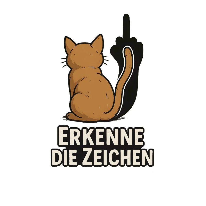 Recognize the signs cat middle finger