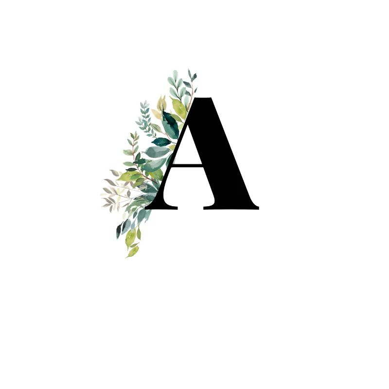 lettre florale initiale de fleur A
