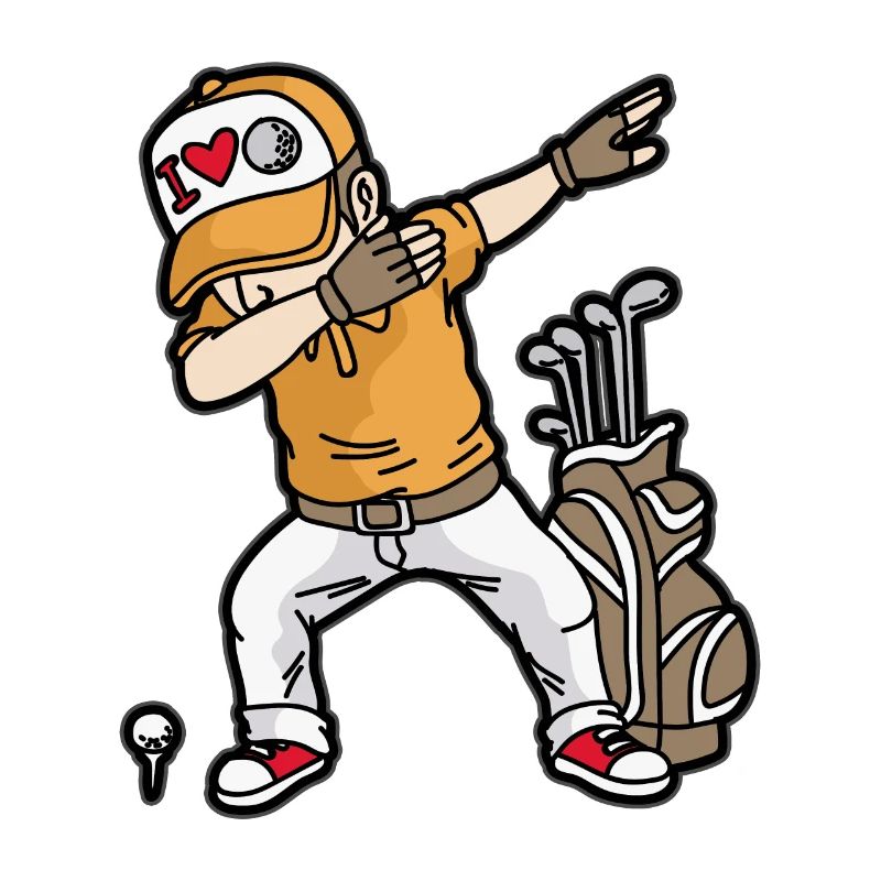 DABBING GOLFER Golf Player Minigolf Golf Course