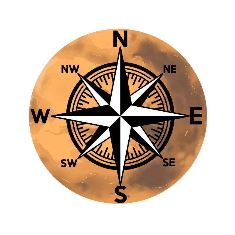 Compass wind rose nautical planet universe