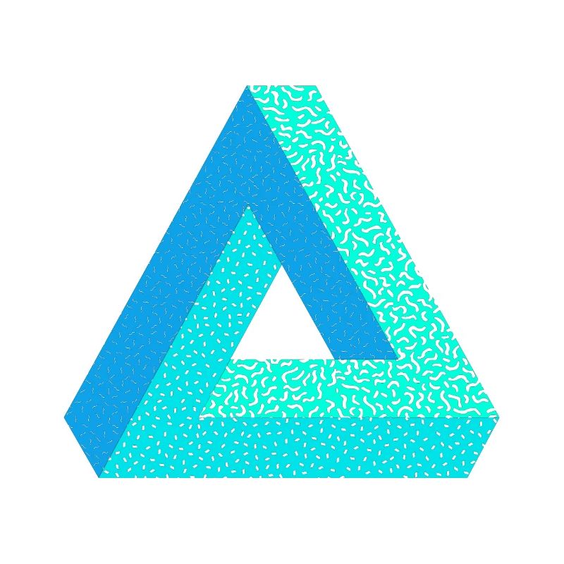 Memphis design geometry gift idea nerd triangle