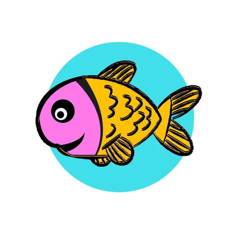 Colorful comic fish