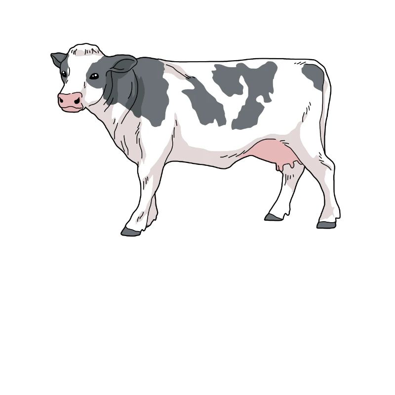 Comic Kuh mit flecken