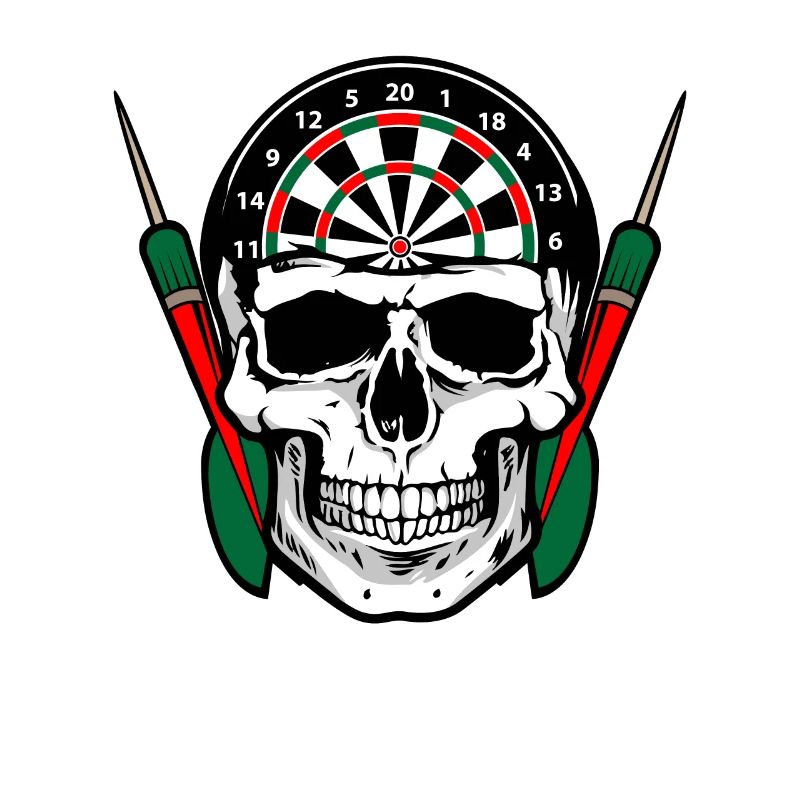 Darts mit Totenkopf