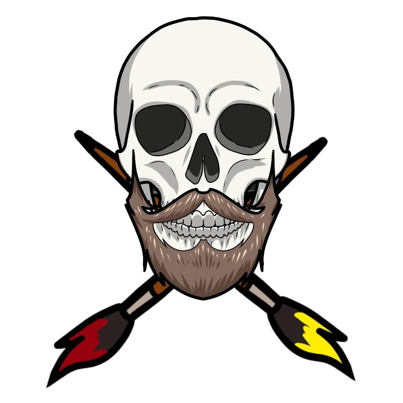Work Painter Skull Painter Master Art Brush