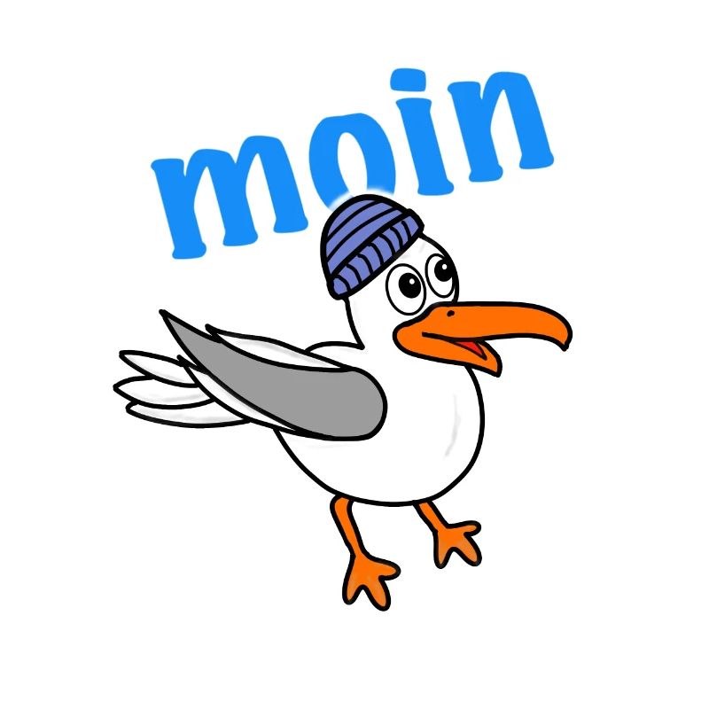 Möwe sagt moin