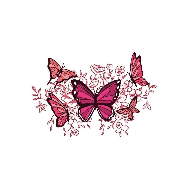 Blumen und Schmetterlinge