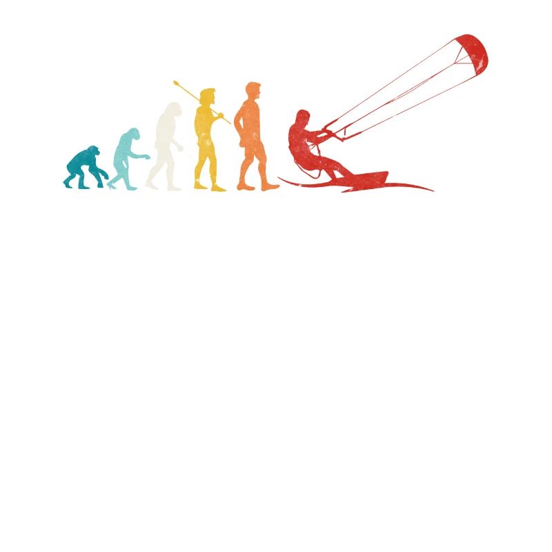 Retro Evolution Kite Surfing Funny Kite Boarding