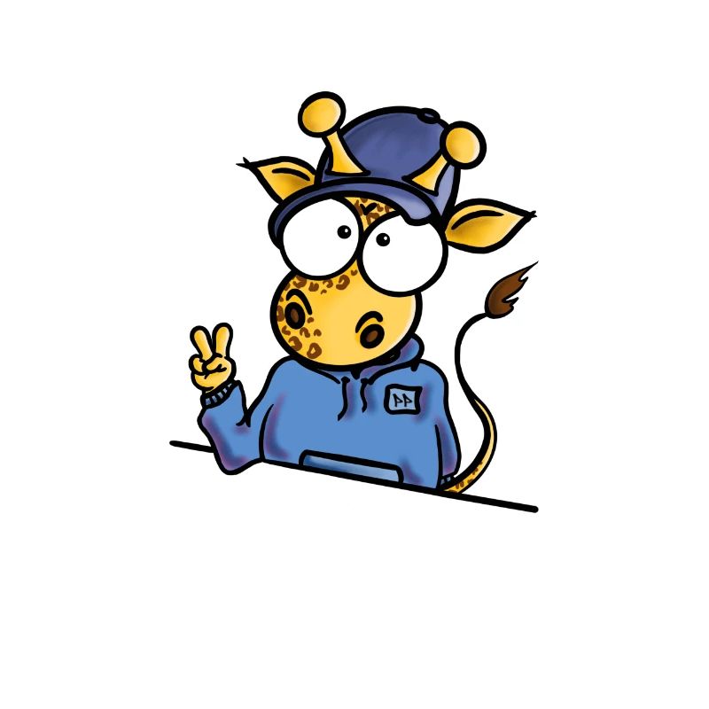 Giraffe mit Cap Peace