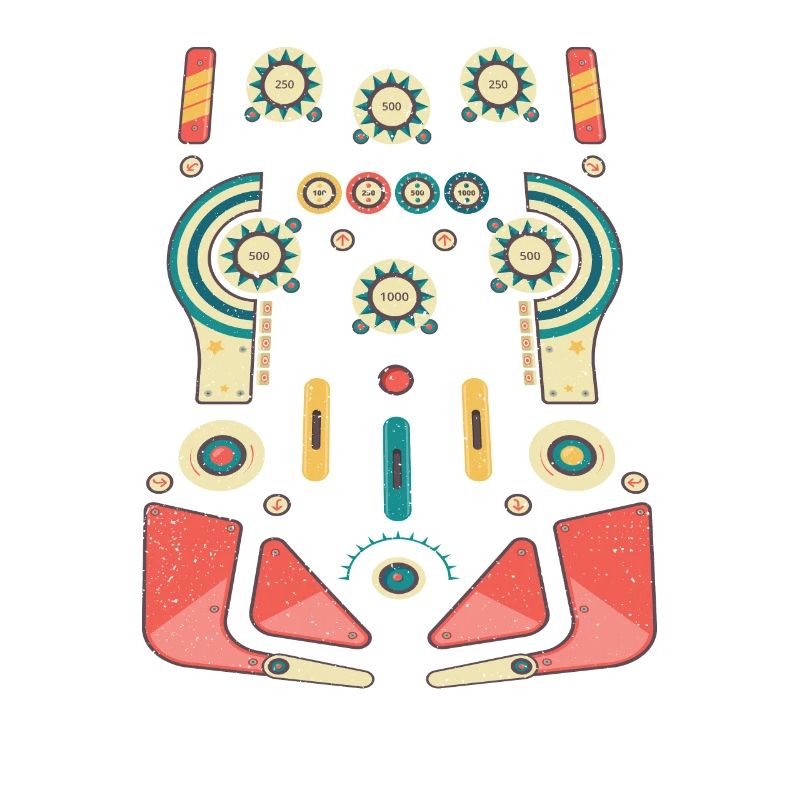 Cool rétro flipper arcade - flipper arcade machine