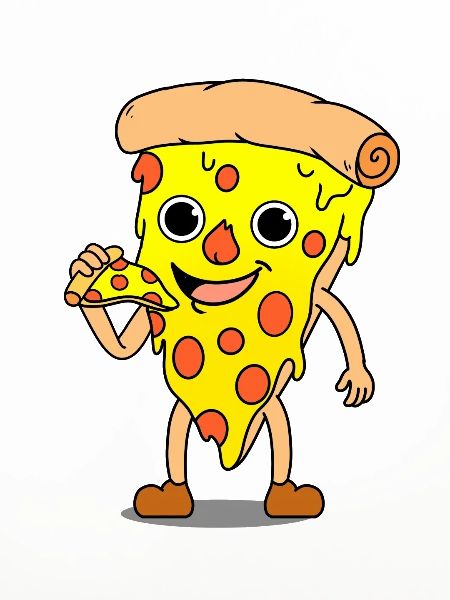 Pizza essen eine Pizza
