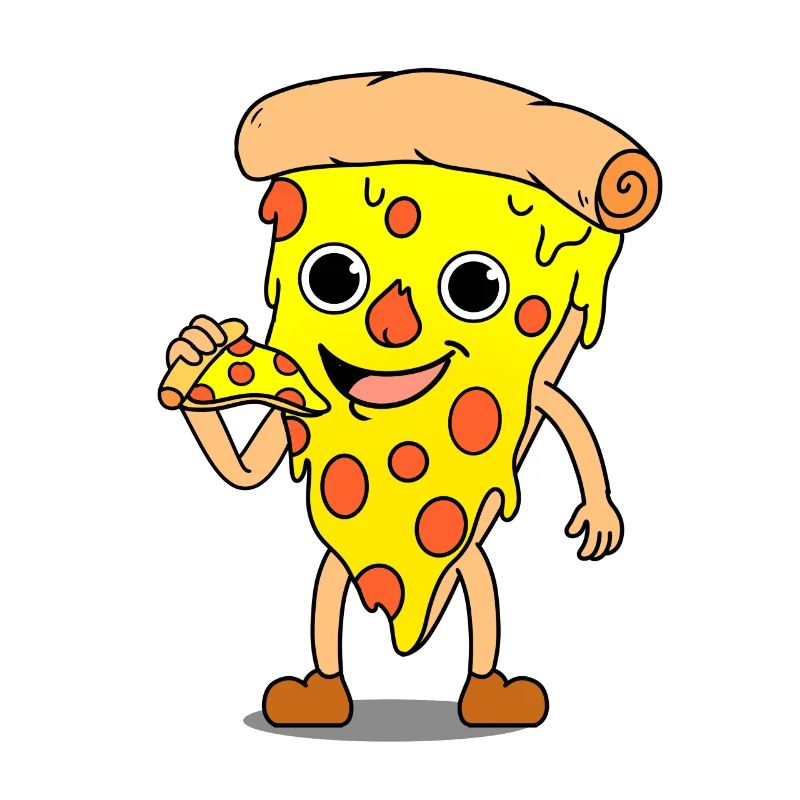 Pizza essen eine Pizza