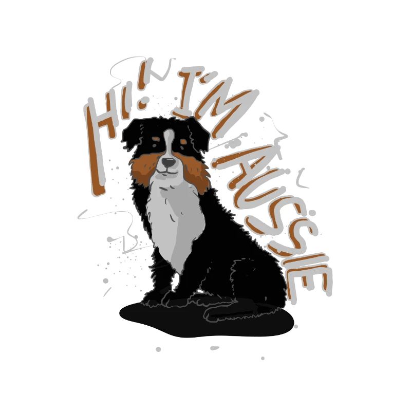 Ich bin ein Aussie Australian Shepard Hund