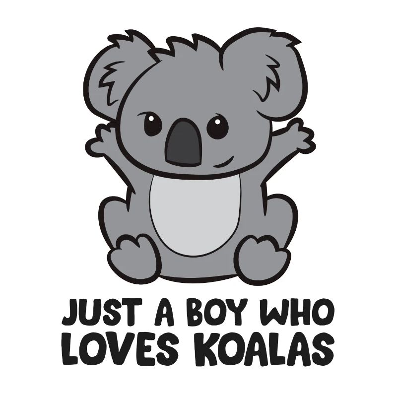 Koala Boy Nur ein Junge, der Koalas liebt