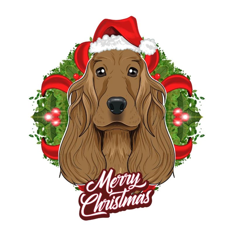 Cocker Spaniel Lover I Merry Christmas Cocker