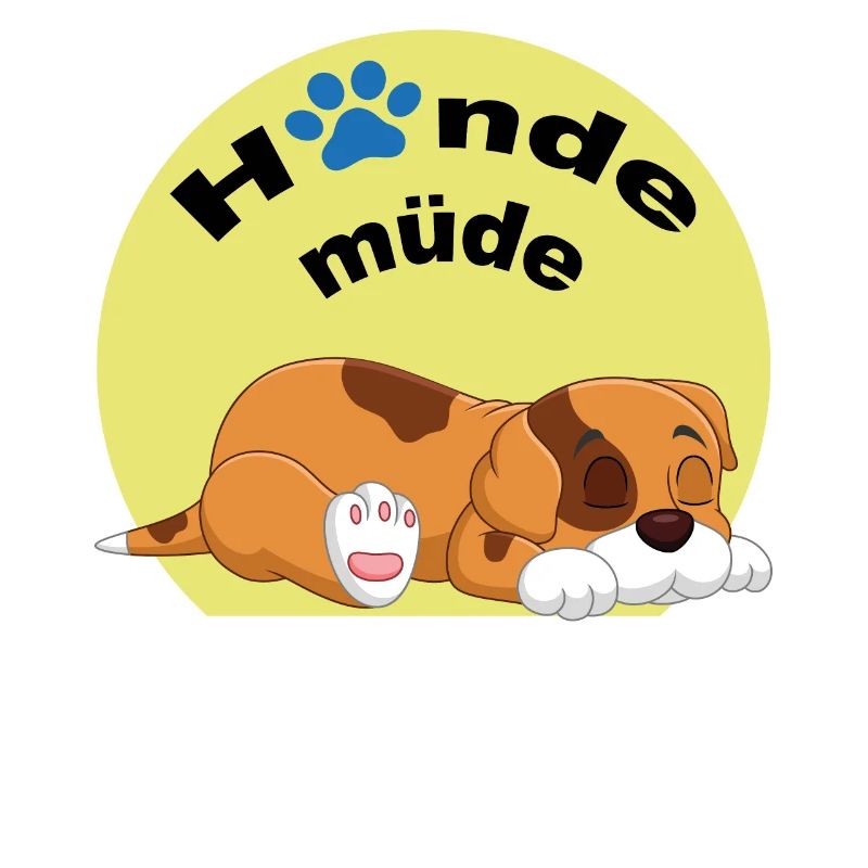 Hunde müde - süßer Comic Hund