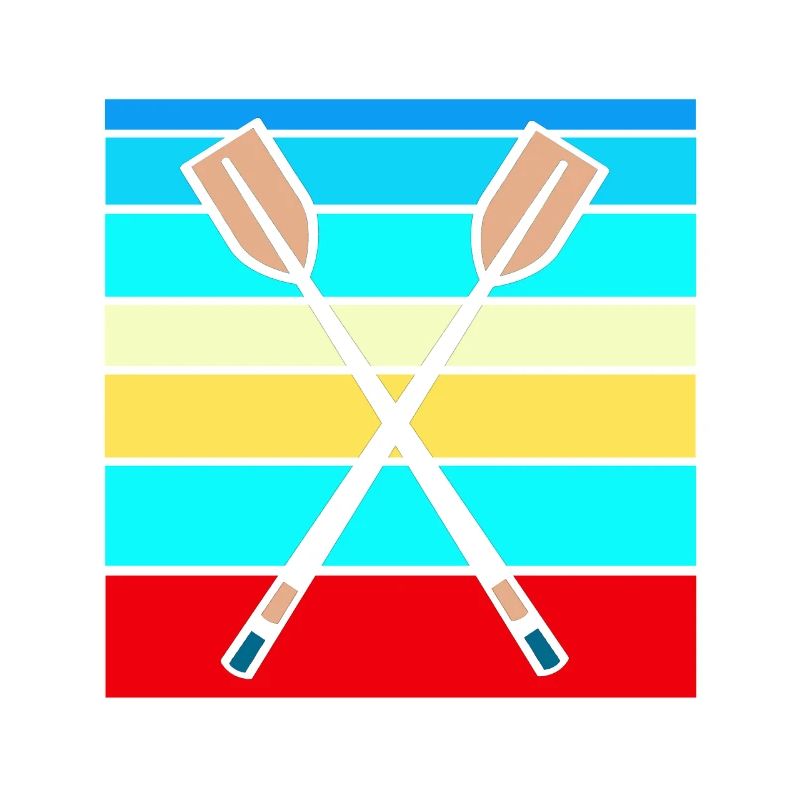 Retro Rowing Paddle Designs T-Shirt Present Gift