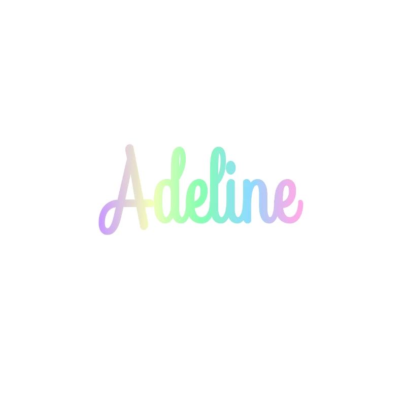 ADELINE Rainbow Minimalist Cursive