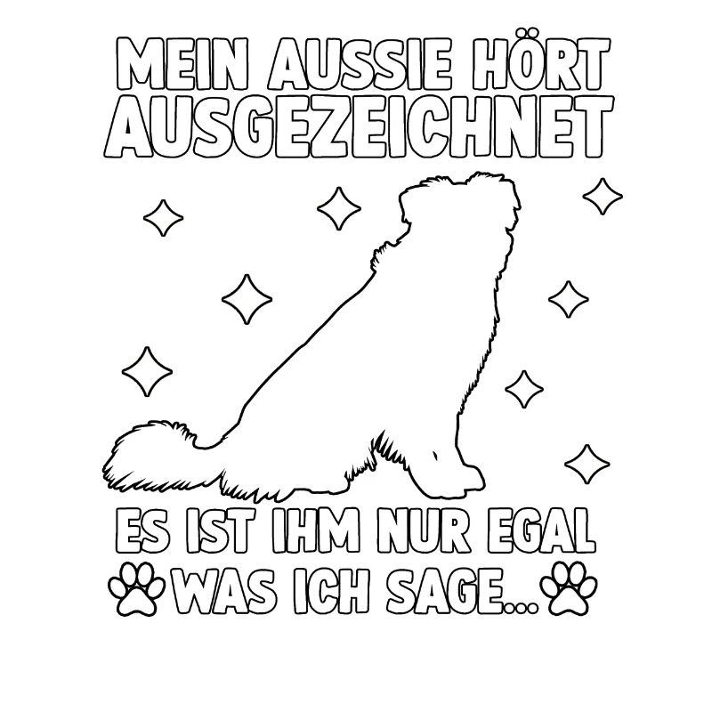 Freches Australian Shepherd Gassi Outfit Aussie