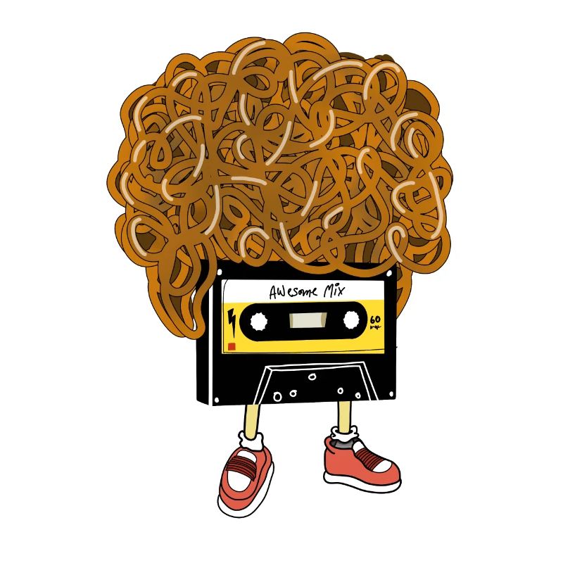 Conception de cassette des années 80 avec boucles Rasta