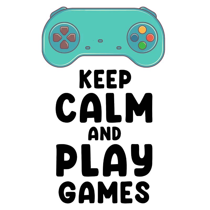 Keep Calm And Play Games Cool Controller Present