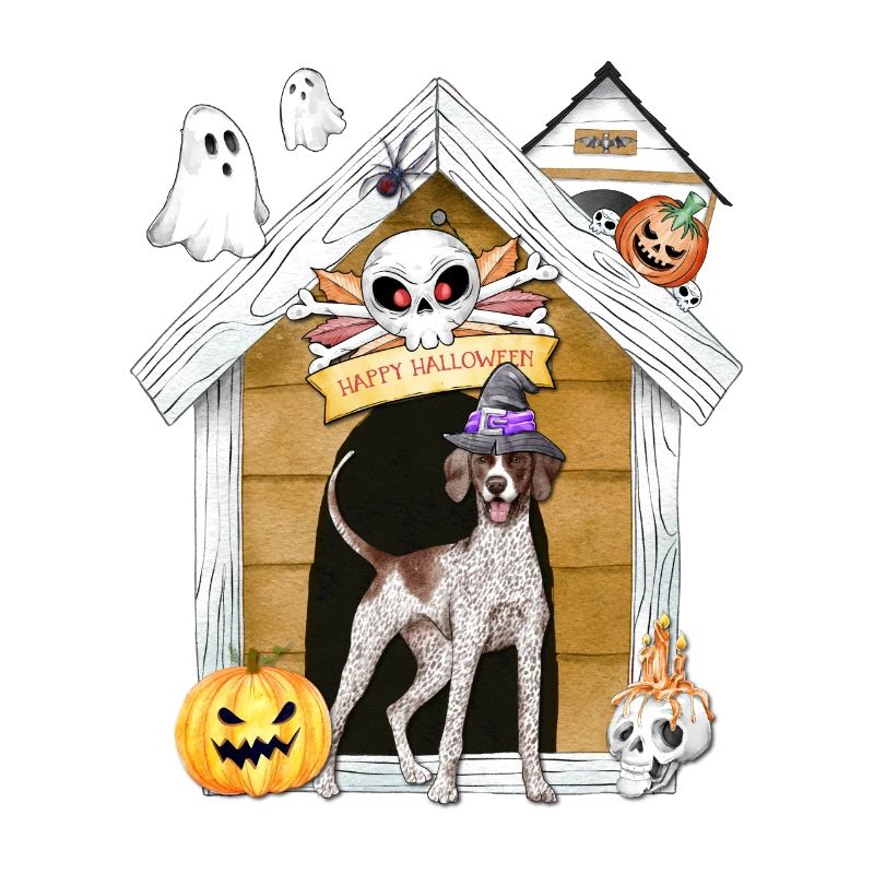 Halloween Pointer Hund Hexe
