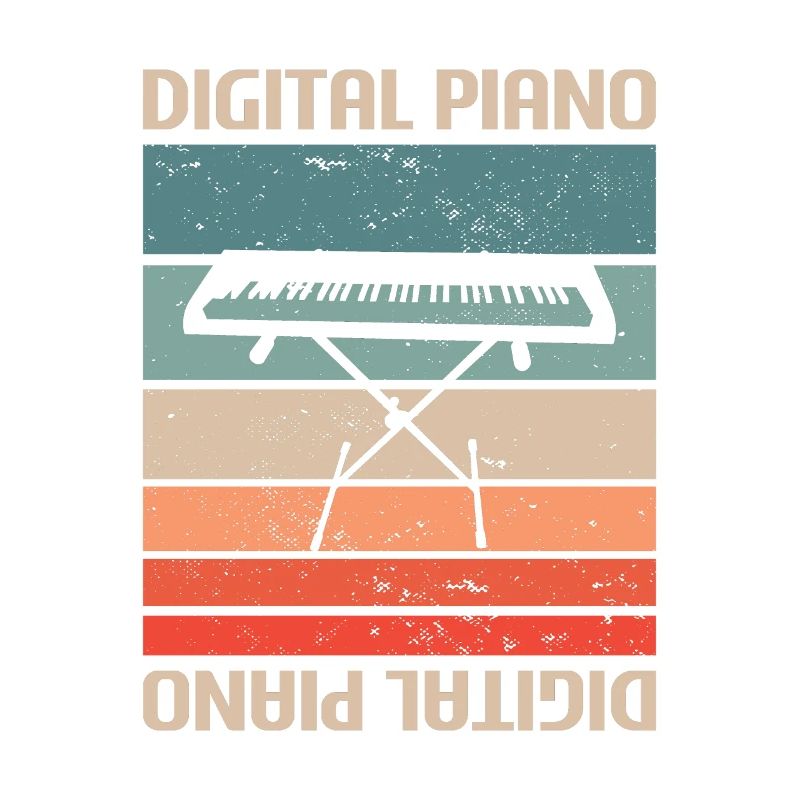 Retro Vintage Classic Digital Piano Instrument