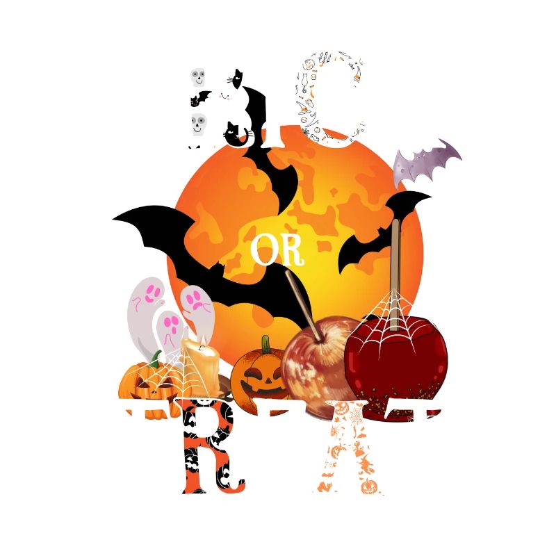 Süßes oder Saures Mondfledermäuse, Zuckeräpfel, Geister